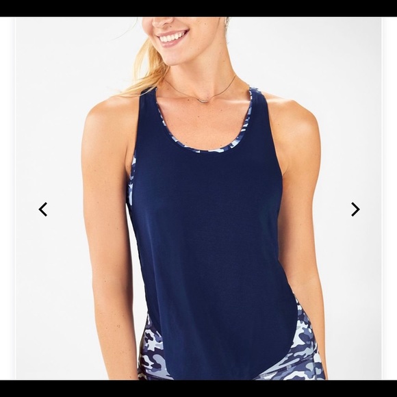 Fabletics blue camouflage tank S - Picture 7 of 7